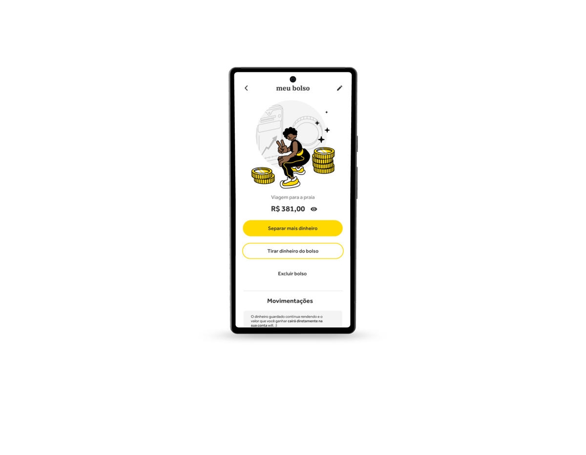 Will Bank savings 'pocket' screen using the new illustration style