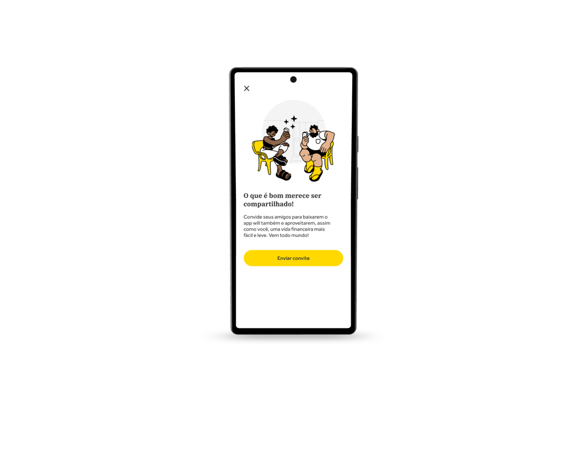 Will Bank app referral screen using the new illustration style